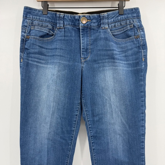 Democracy Jeans Women 14 Blue Skinny Stretch Denim Ab Technology Mid Rise - Picture 3 of 15